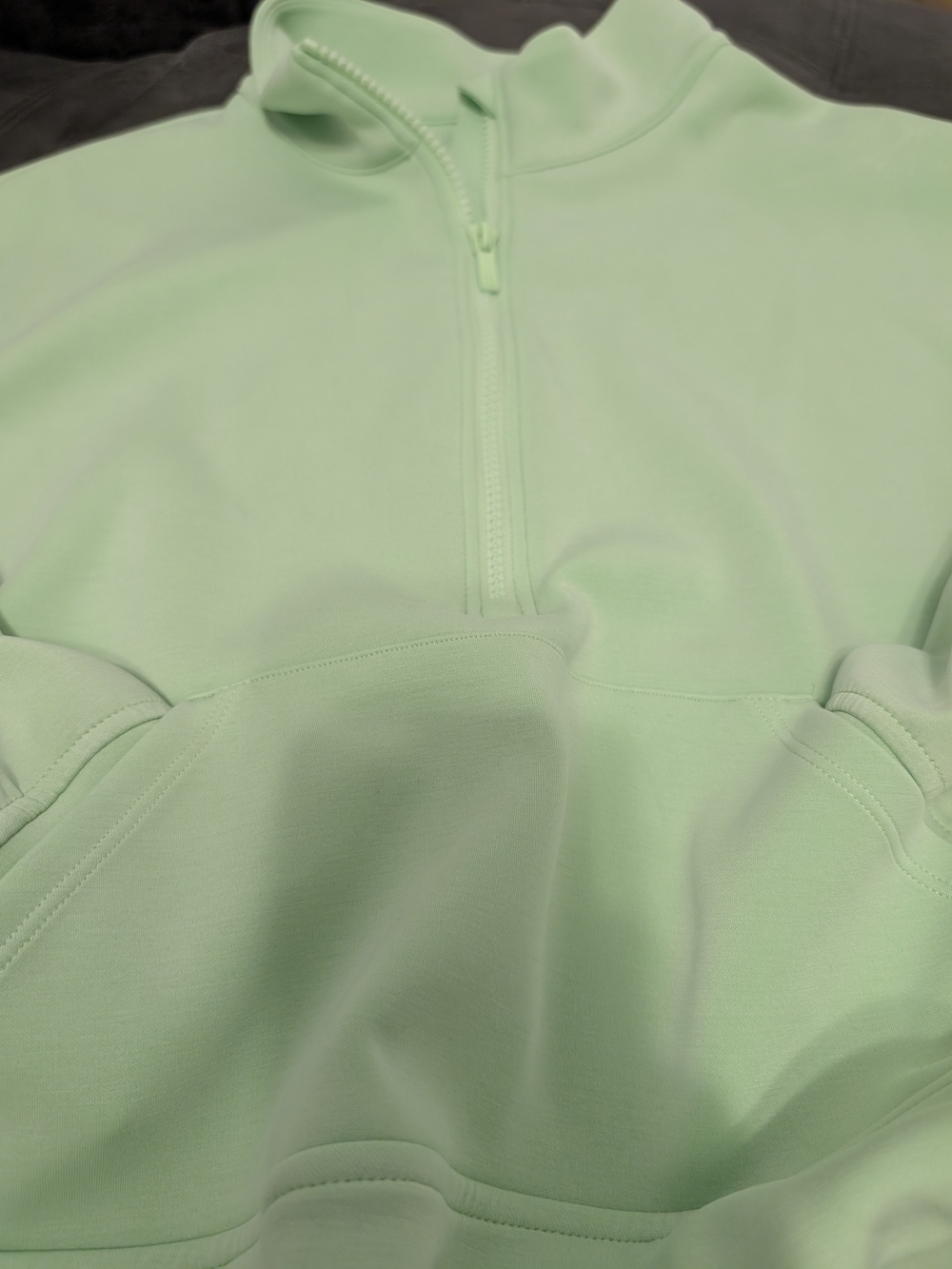 all in motion Light Mint Quarter-Zip Pullover Hoodie - Picture 3 of 4